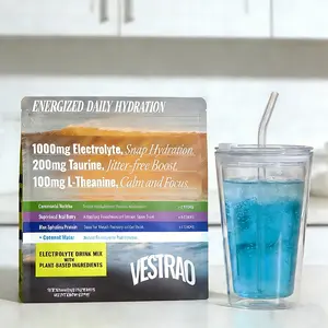 Vestrao Energized Hydration Electrolyte Powder Sticks - 1000mg Scientific Blend with Taurine, L-Theanine, Coconut, Blue Spirulina, Matcha, Acai - 0 Sugar, Focus Boost, Calm Energy, Natural Recovery - Made in USA - 18 Packs for 16-20oz Water,summervibes