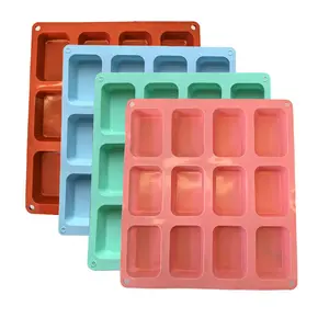 One 12-compartment Silicone Non-stick Rectangular Baking Mold, Suitable for Making Long Cakes, Bread, Brownies, Chocolate Bars, And Rectangular Soap Bars. Heat Resistant, Easy to Unmold, And Dishwasher Safe. (Includes 5 Pairs Of Gloves)