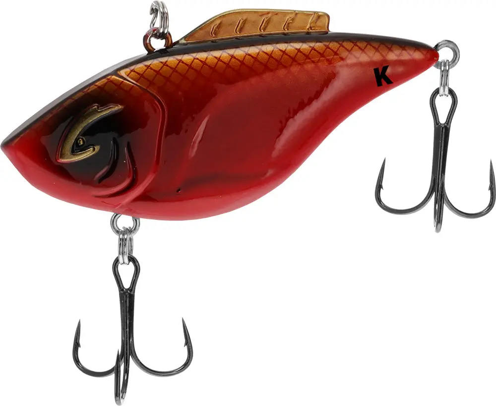 Knockin' Hammer Trap Style Lipless Crankbait, 2.5 in 3/8 oz Durable Casting Lure with Tri-Tone Sound and Fluttering Fall, Triggers Aggressive Bites, Fishing Style Lures, Gift For Fisherman, Small Fishing Lures