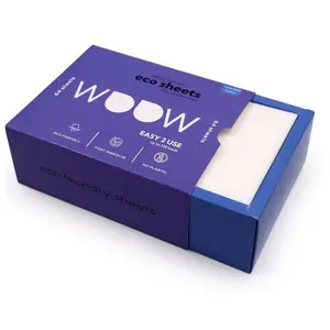 Eco-Friendly Laundry Detergent Sheets 64 Biodegradable Hypoallergenic Lavender Scent Travel-Friendly Natural Dissolvable Vegan Chemical-Free