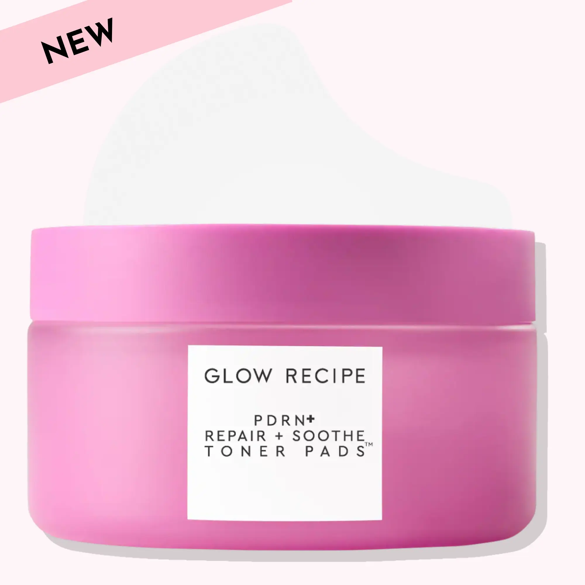 Glow Recipe PDRN+ Toner Pads, Vegan Facial Toner Pads with Adenosine, Glycerin for Barrier Repair, Redness Soothing, Firming, Restore Glowing Skin for Sensitive Skin, 60 Count, Hydrate, Gentle, Smooth, Calming, Skin Repair