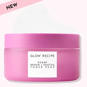 Glow Recipe PDRN+ Repair + Soothe Korean Toner Pads - Korean Facial, Repair Skin, Reduce Redness, Vegan