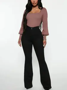 Deep In My Soul Flare Jeans - Black