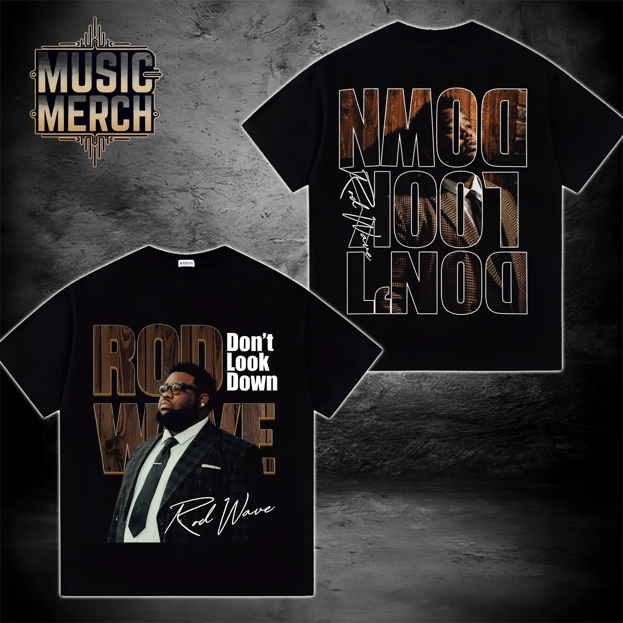 Rod Wave Don't Look Down Tour 2026 Shirt #12, Rod Wave Tour Dates T-Shirt, Double Sided Concert Graphic Tee, Rap Music Merch, Unisex Cotton Shirt, Gift for Fans