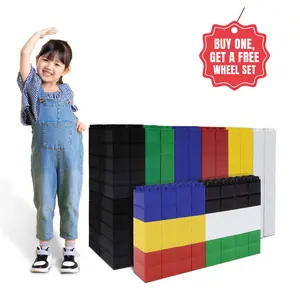 BiggoBlocks Jumbo Building Blocks Mega Set 288 PC Large Blocks for Kids Ages 4-8 with 6 Bold Colors Ideal for Birthday Parties and Group Play