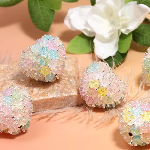 【B178】Heart-shaped DIY Bead Set 5pcs - 16mm Heavy Heart, Butterfly & Crown Styles, Bead Sets for Crafting, 5pcs DIY Set for Jewelry Making and Craft Fun, Multiple Styles Included