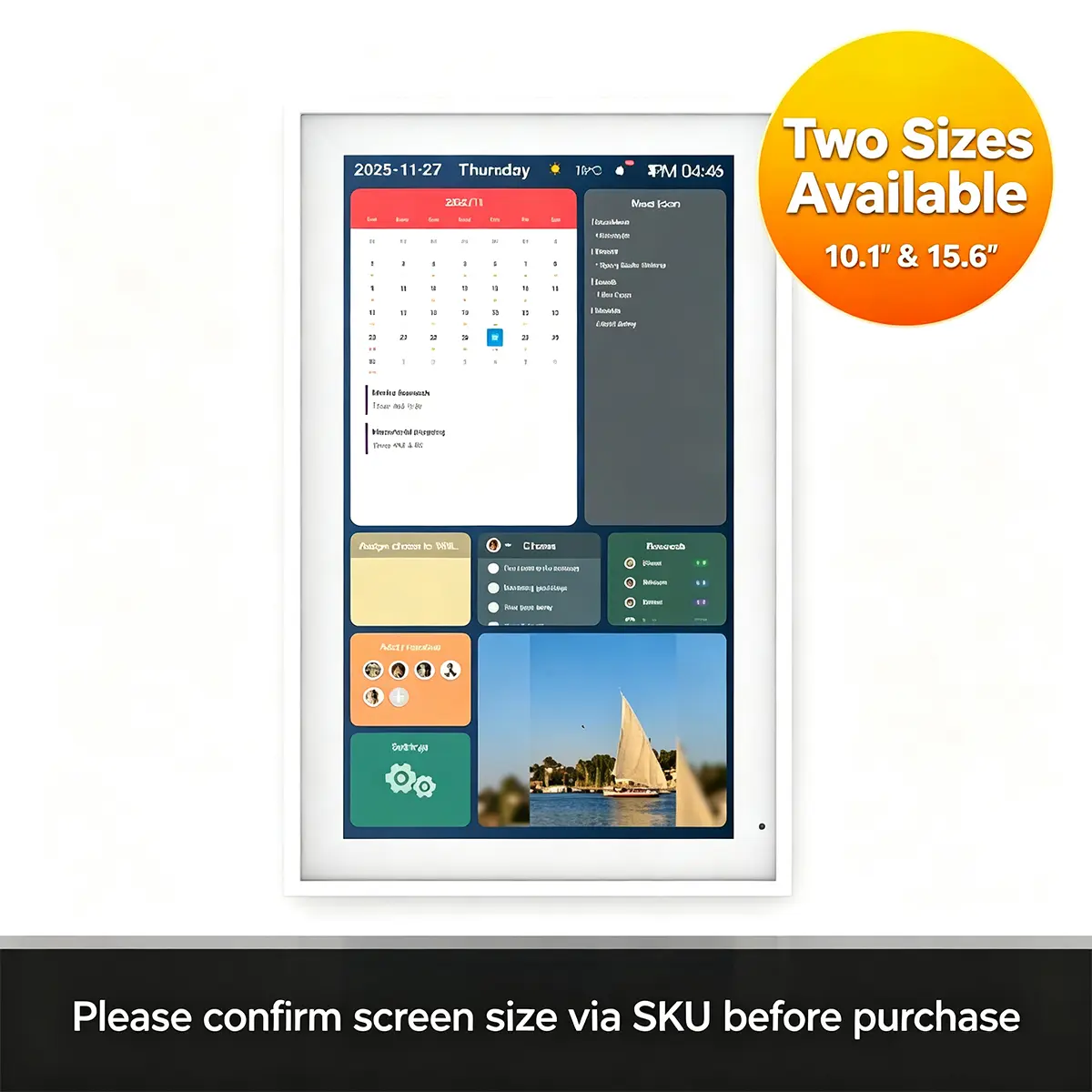[BackToSchool]2026 Smart Family Calendar Touchscreen, 15.6 Inch HD Display, WiFi Sync, 64GB Storage, Family Schedule & Chore Manager, Smart Reminders, AiMOR App Sync, Ideal Gift for Parents & Busy Families,back to school,back to school haul