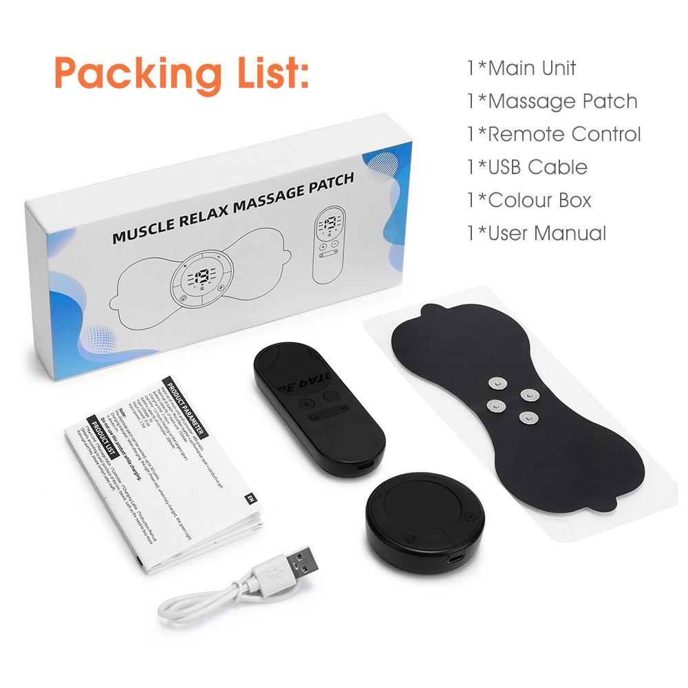 Multi-mode Pulse Massage Patch, Neck Back Pain Relief Gel Pad Wireless Pulse Massage Patch for Neck Back Muscle Relaxation