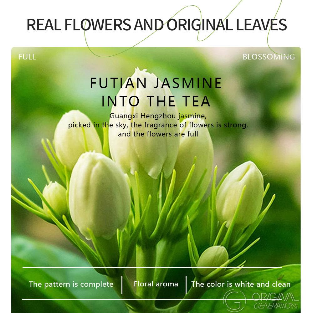 Jasmine In The Snow Jasmine Tea 75g 2.5g×48pack Fresh Green Tea And Summer Jamine Individual Package Imprinted 7 Times With Green Tea