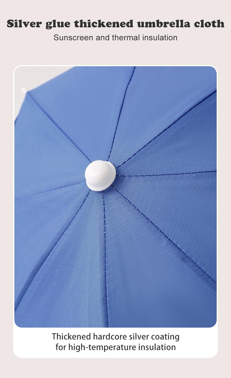 NiqueAura Protection Phone Umbrella for Sun Universal Adjustable Piggy Suction Cup Phone Stand with Sun Shade Cover