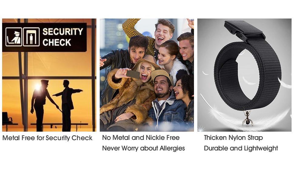 JASGOOD Mens Reversible Nylon-2 In 1 Belt, Ratchet Belt ,Web Casual Belt for Jeans Pants Men Golf Belt