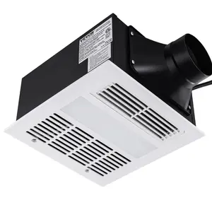 VEVOR Bathroom Exhaust Fan, 1500W Heating, 110 CFM High-Efficiency Ventilation, 1.5sones Low Noise Operation, Energy-Saving Bathroom Ceiling Fan, No Need For Attic Access, For Various Ceilings