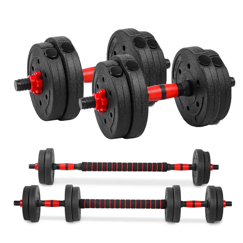 22 lbs Adjustable Dumbbells Set - 3-in-1 Versatile Home Gym Equipment, Convertible Design, Multi-Accessory Push-Up Board, Connector, Portable Resistance Gear for Workout Sets Women, Weights