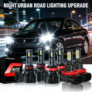 6Pcs LED Headlight Bulbs Combo 9005+9006+H11 Fit Toyota Corolla 2009-2013, 26000LM 6000K Xenon White Super Bright, High/Low Beam and Fog Light Replacement, Pack of 6, Plug and Play