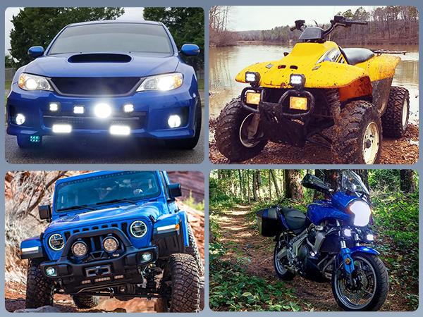 Nilight 2PCS 16 AWG 10 Feet Wiring Harness Extension Kit for LED Work Light Bar Led Pods Off Road Lights Driving Fog Light Boat Lighting