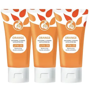 Orange Exfoliating Gel, Vitamin C Face & Body Scrub, Deep Cleansing Peeling Gel, Brightening Facial Exfoliator, Dead Skin Remover, Gentle Daily Skincare, Gift for Back to School