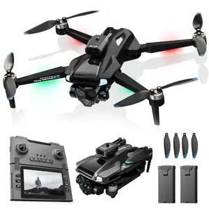 Drone with 4.3″ Foldable HD Screen Controller, 10A80P HD Camera Drone for Beginners with Obstacle Avoidance, Optical Flow,Brushless Motor, 40-Min Flight Time