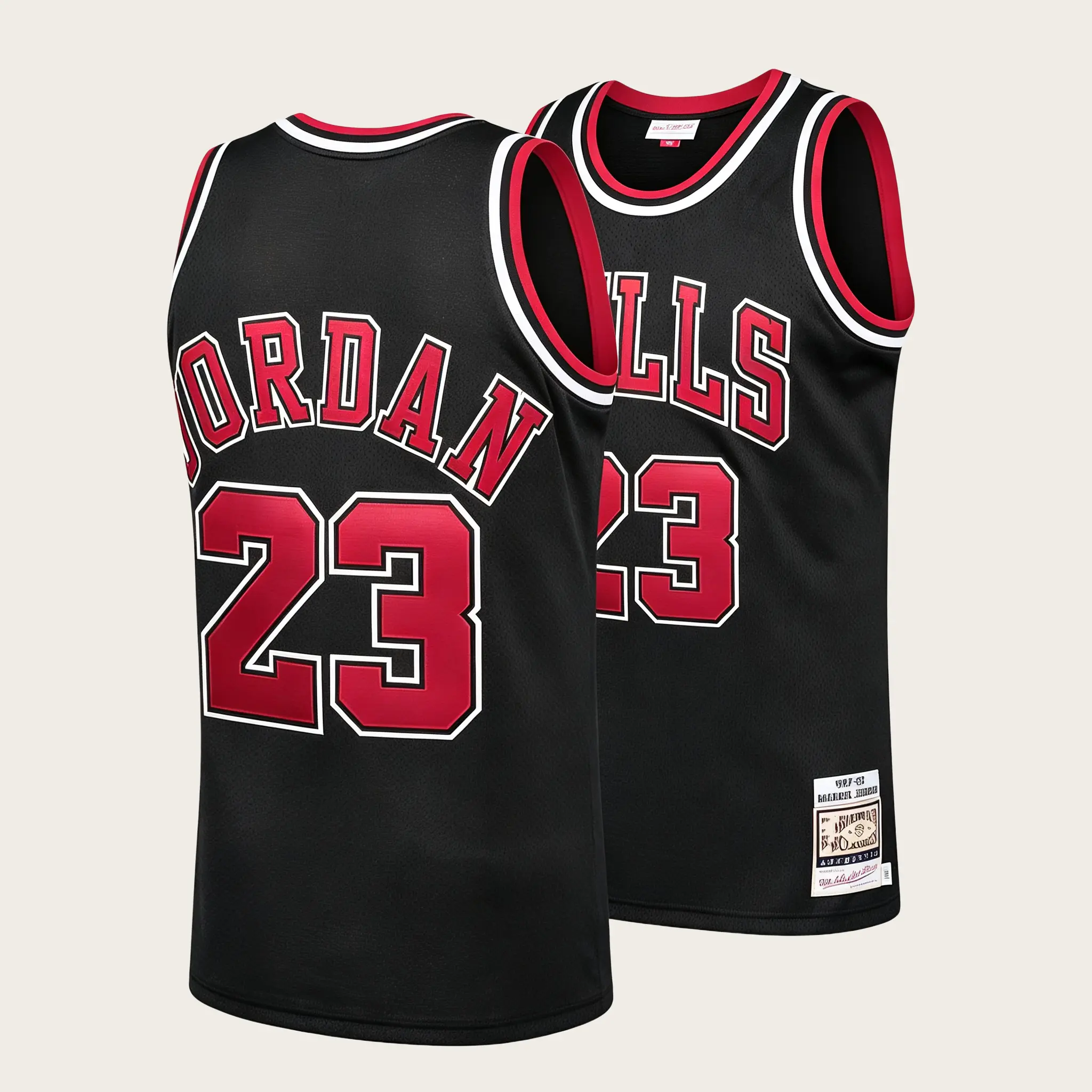 stitched Men's Classic-Design Sleeveless Basketball Jerseys Retro Black shirt 1997-98