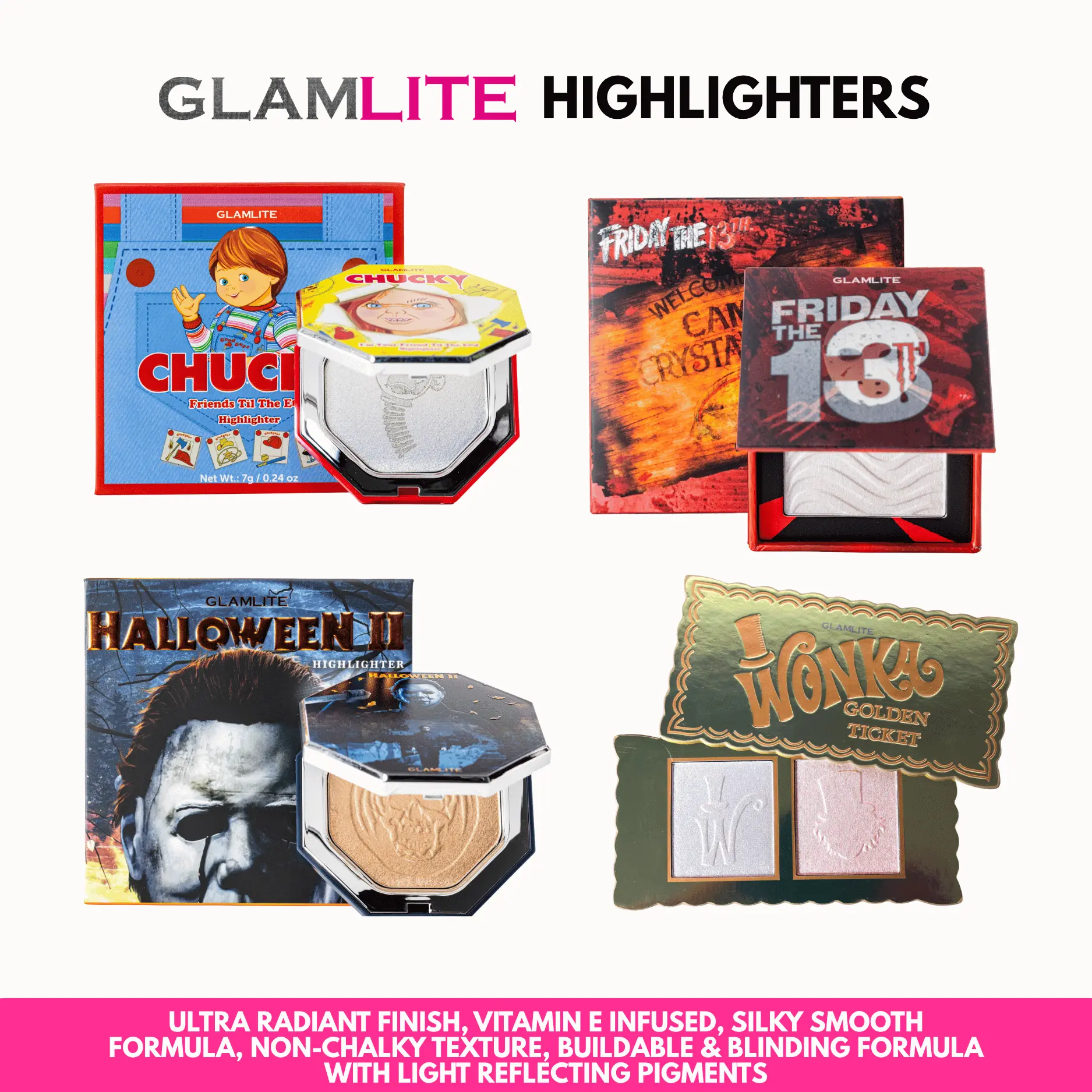 Glamlite MUST HAVE Highlighters - Ultra-Dimensional Duochrome Highlighters