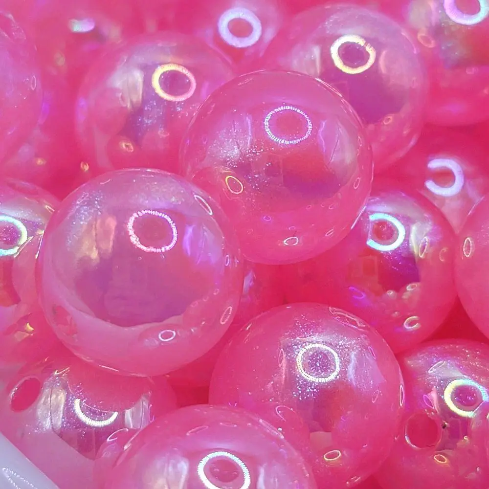 16mm Bubblegum Pink Spark Durable Artificial Resin Fine Glitter Bead Kit (10 Pieces) - Beads Making Supplies with Durability, Consistent Glitter Finish for DIY Jewelry Makers, DIY Craft Embellishments