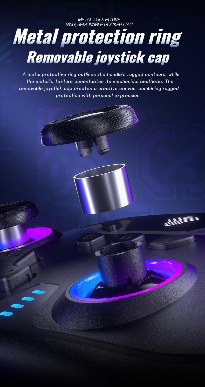YUYIU Wind Chaser 2 Wireless Anti-Stick Drift Controller  Hall Effect Joystick, Linear Triggers, 6-Axis Gyro, Dual Vibration, Macro Back Buttons, & Replaceable D-Pad for Switch, PC, Steam, Android | 1000Hz Polling, RGB, 1000mAh