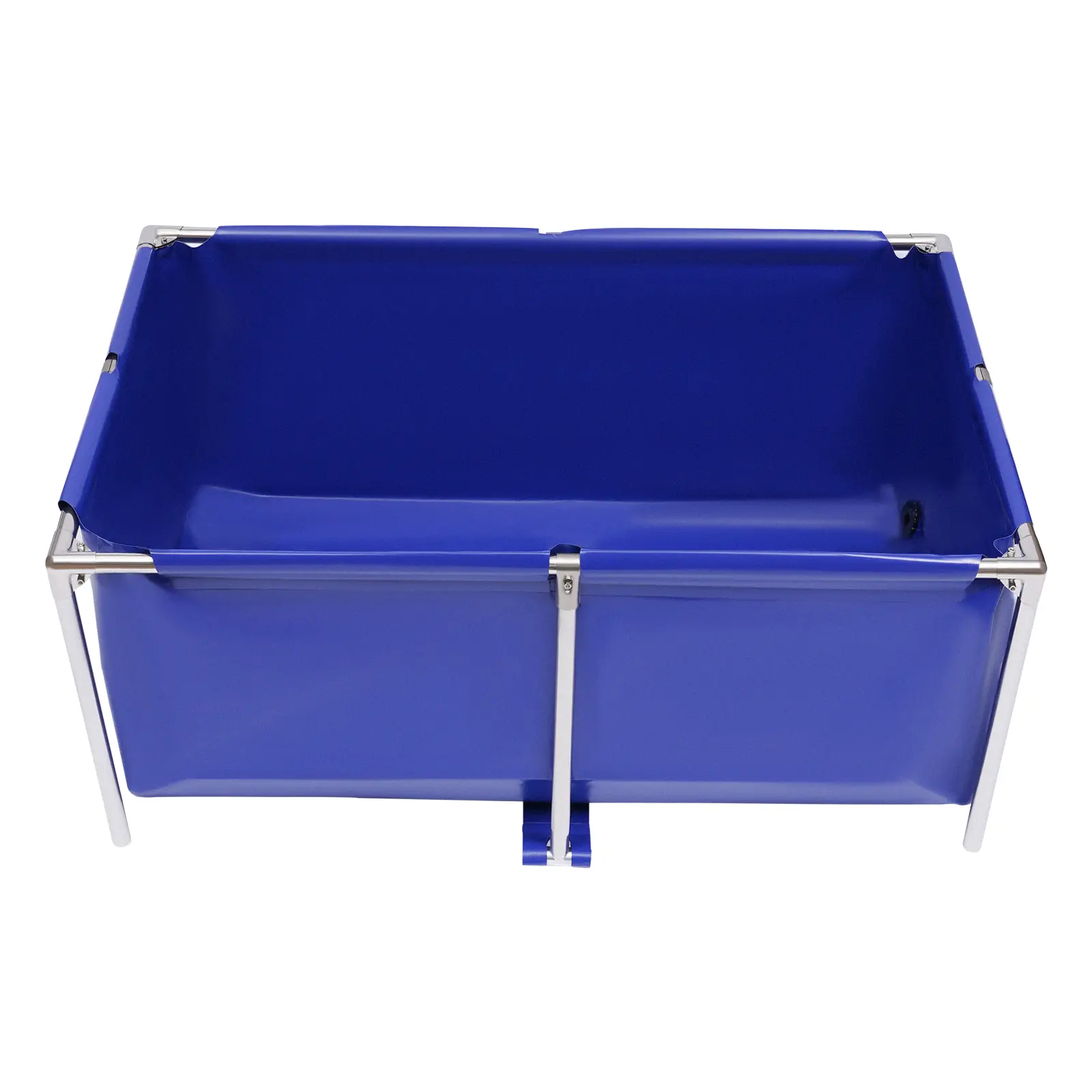 Classic-Contemporary Foldable Canvas Fish Pond Aquarium Tank Complete Kit (480L, 9 kg, 120x80x50cm) - Sturdy Stainless Steel Frame, Folds Flat, Portable, Quick Setup, Drain Valve Water Drains, Easy Assembly, Durable & Food-Safe for Fish, Leeches