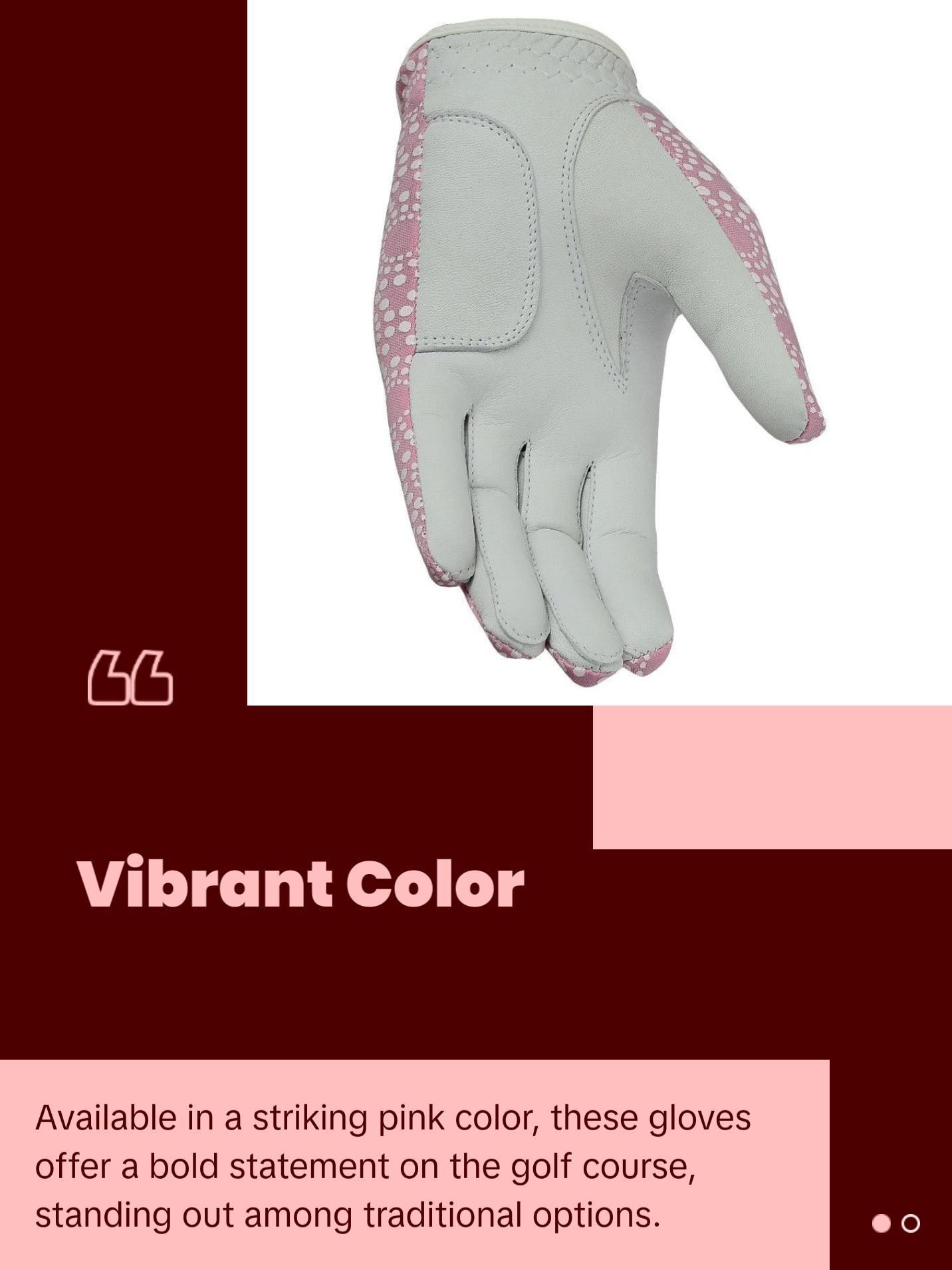 New Women Golf Gloves Cabretta Leather Pink