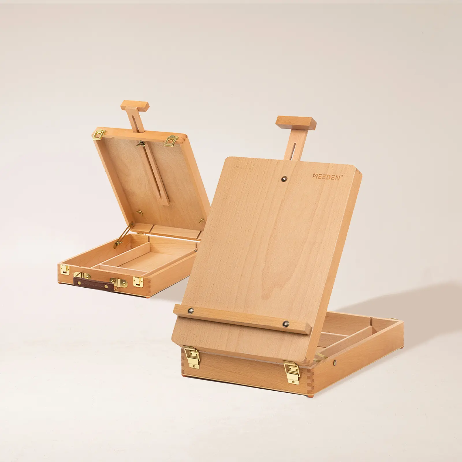 MEEDEN Tabletop Easel, Solid Beech Wood Art Easels, Sketchbox Easel, Adjustable Desktop Easel for Painting, Art Supply Storage Box for Adults & Artist,back to school haul,college school supplies,back to school shopping