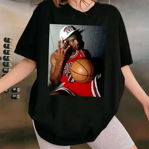 3-Peat Champion #   23 Retro Chicago Tee – Vintage Basketball Shirt