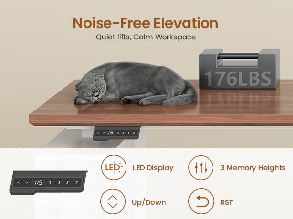 Sedeta 63 Inch L Shaped Electric Standing Desk Height Adjustable Computer Desk with Drawers Shelves Power Outlet Tiltable Tabletop Wood Workstation