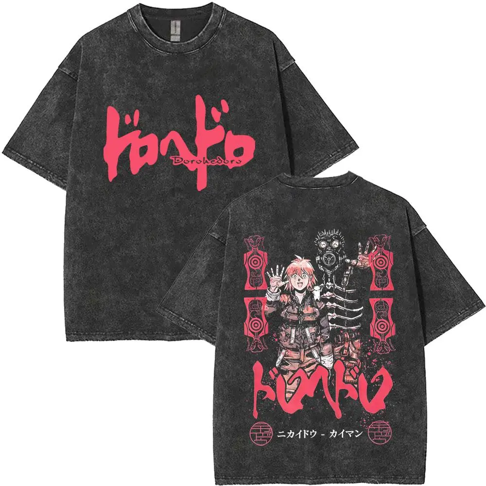 Y2k Tshirt Men Clothing New in Top & Tees Mens T-Shirt Washed Vintage Anime Dorohedoro Ebisu Noi Nikaido Kaiman Graphic7