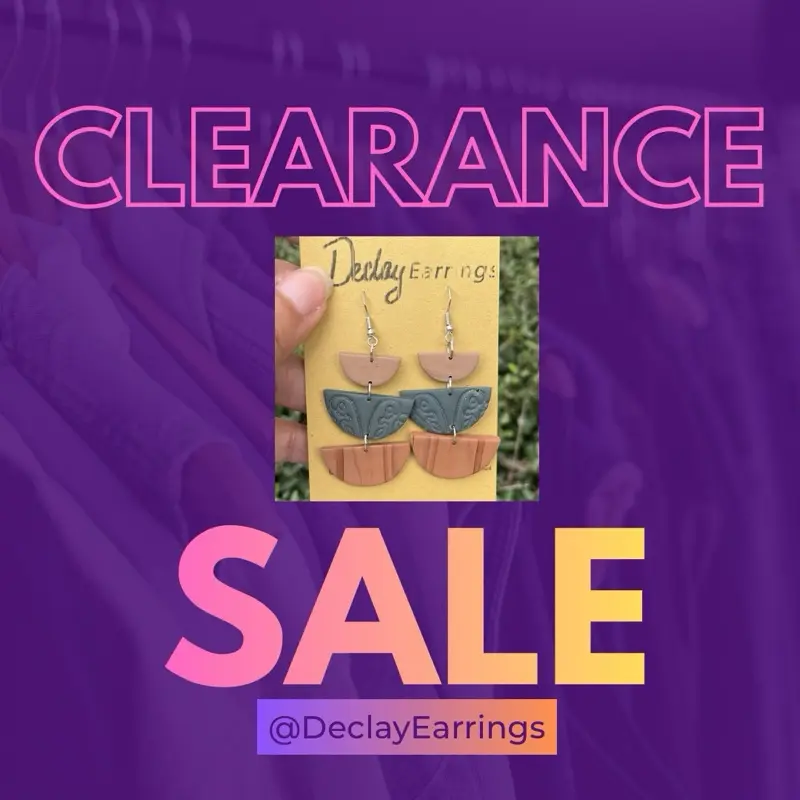 CLEARANCE LIVE SALE! Gift for Yourself or Friend Durable Super Lightweight Unique Polymer Clay Earrings