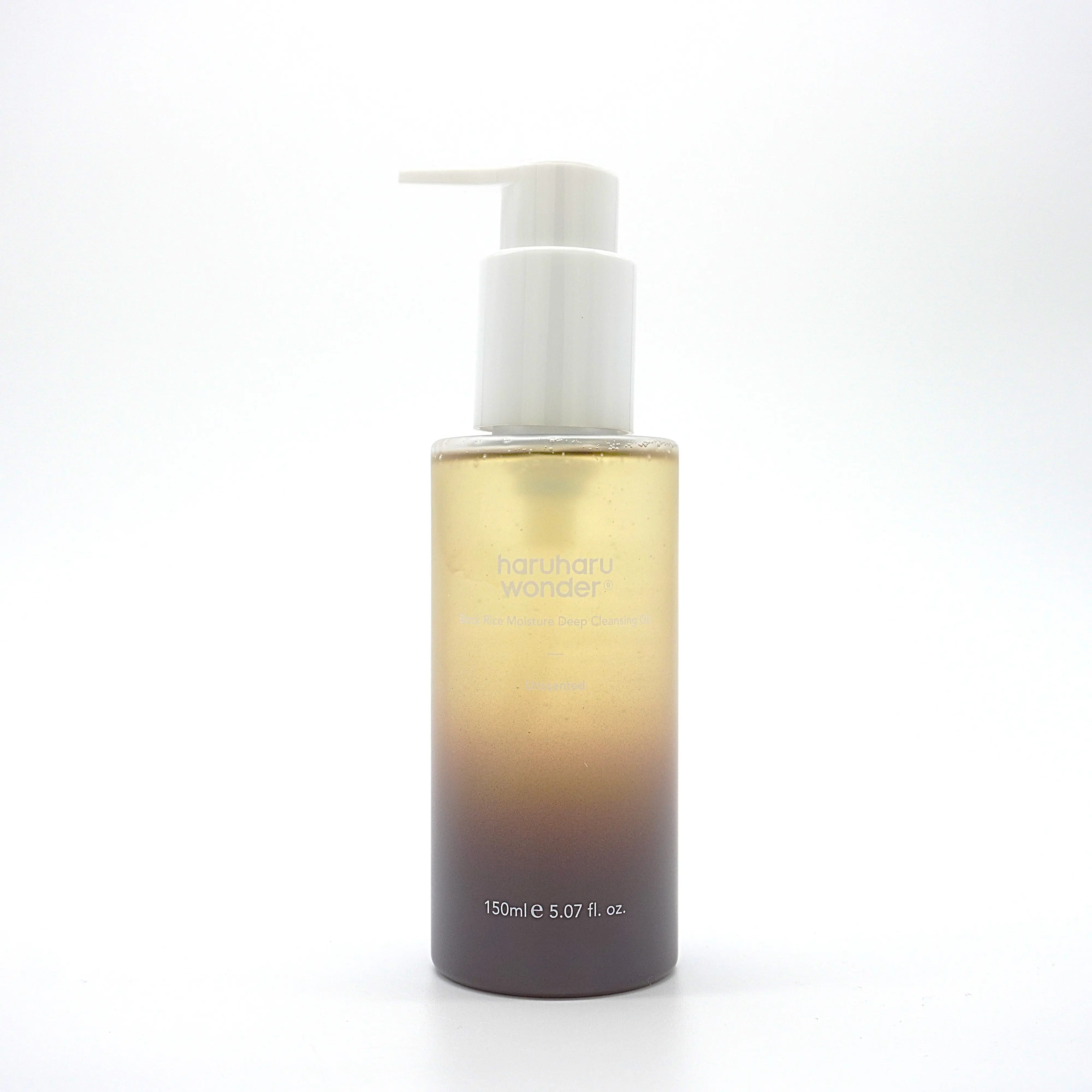 Haruharu Wonder Black Rice Moisture Deep Cleansing Oil, 5.27oz Lightweight Cleanser, Gentle Soothing Waterproof Daily Makeup Remover for Sensitive & All Skin Types
