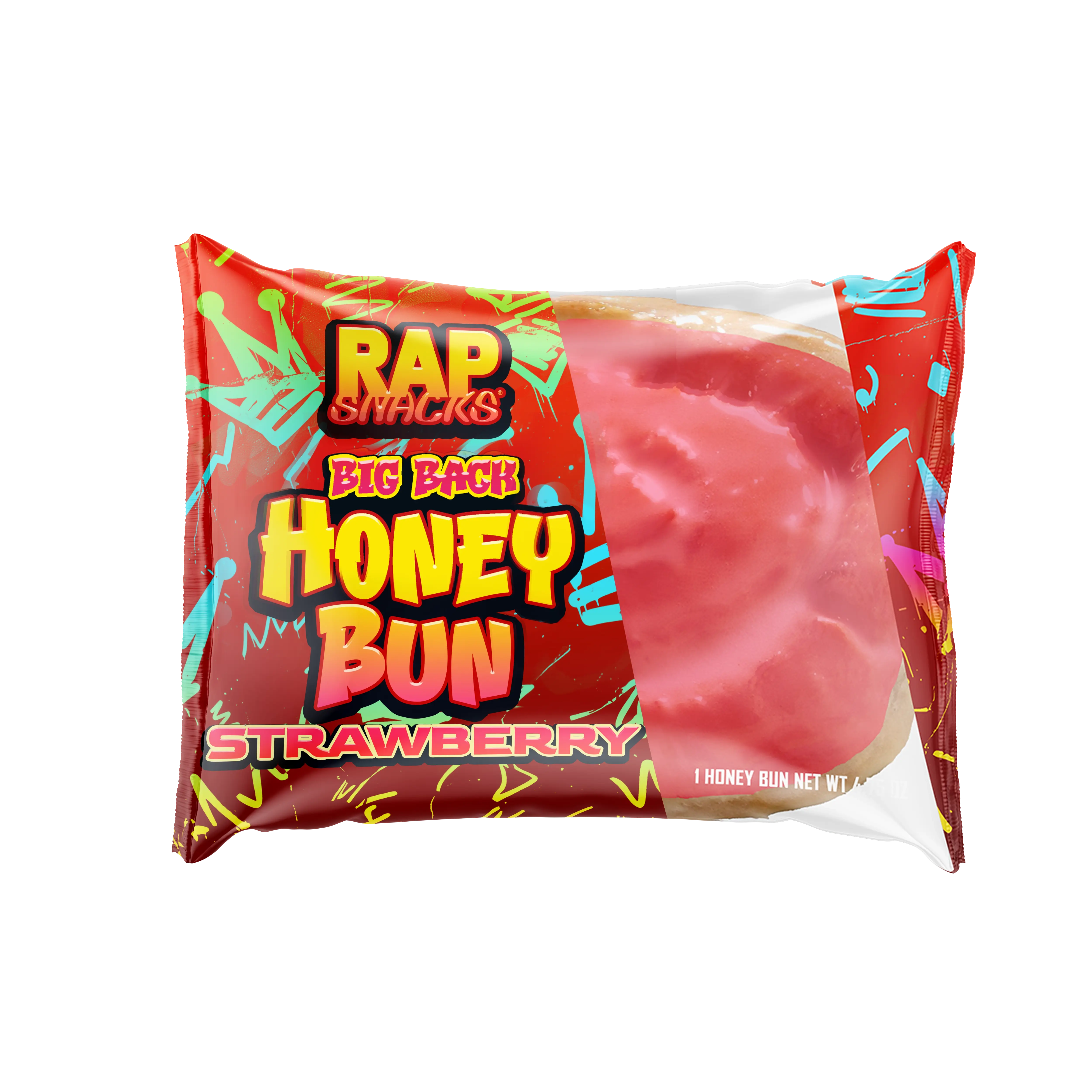 Rap Snacks Big Back Strawberry Honey Bun Pack of 5
