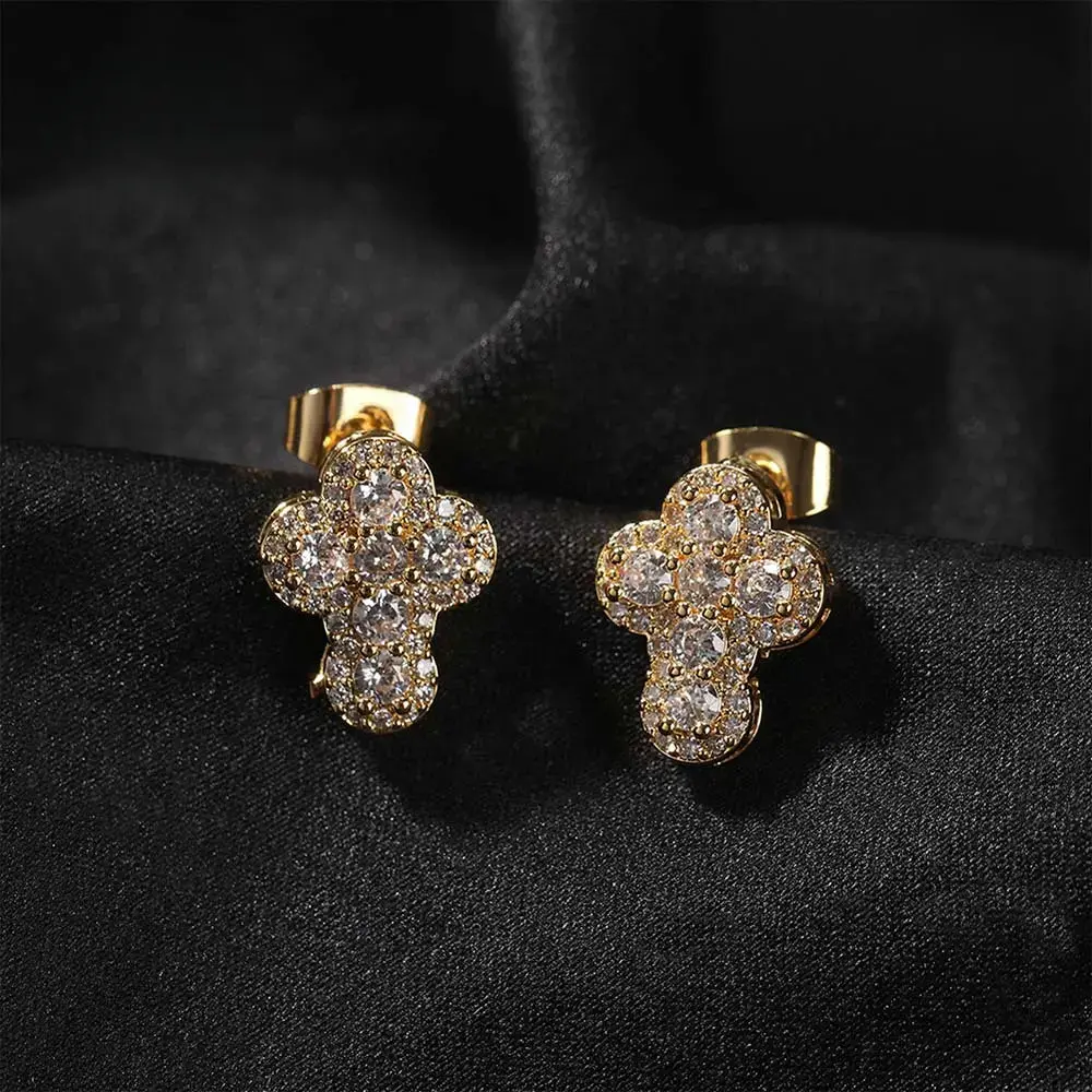 European and American Style Fashion Cross Earrings for Men High-end Luxury Trendy Ear Accessories sophisticated Adjustable Heart Rate Couples Set Day Necklace Fashionable Collarbone Chain Daily Bible Verse daughter style necklace bracelet