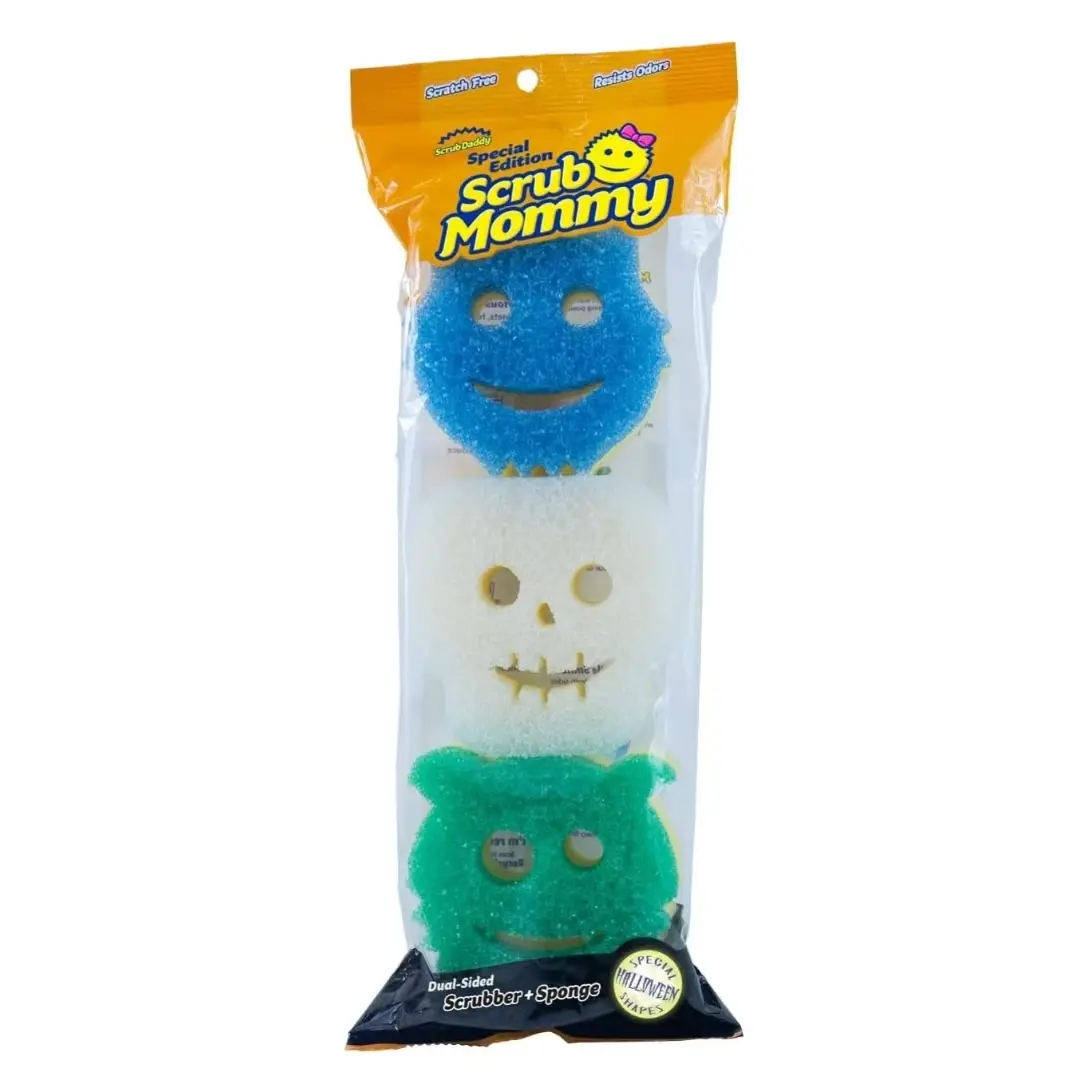 Scrub Daddy Special Edition Color 3-Pack Polyurethane Sponges - Double-Sided, Scratch-Resistant Multipurpose Kitchen Scrubbers for Stove, Pans, Sink, Flex Texture, ResoFoam, Stain-Odor Resistant, Durable