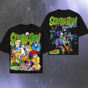 Scooby Doo The Misery Machine Audience Double Printed Oversize Lightweight Tee TV Show Graphic Top Cotton Gift T-Shirt For Comic Lover, Gift T-Shirt For Movie Lover boys merch