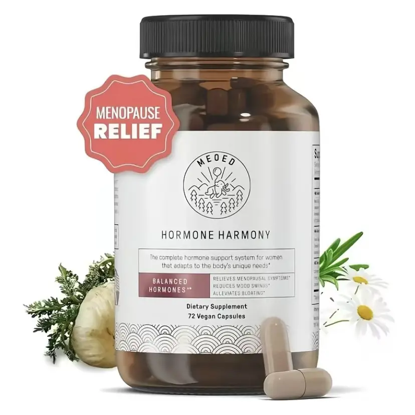 Hormone Harmony Vegan Vitamin Capsules (72 Count) | Natural Healthcare Support for Women | Gentle Relief for Perimenopause & Menopause, Soothes Hot Flashes, Promotes Hormonal Balance