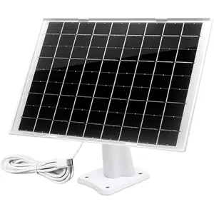 GENBOLT Solar Panel Waterproof, Works with Surveillance Cameras on Rechargeable Battery, 7W/5V with 2M USB Cable, Supports Continuous Power for The Camera