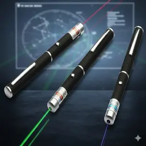 500m Ultra Long Range Laser Pointer: Red, Green, Blue & Purple Adjustable Colors. Perfect for Remote Teaching, Training, Pet Toy (Cats & Dogs), Portable, Anti-Slip & Safe Design.