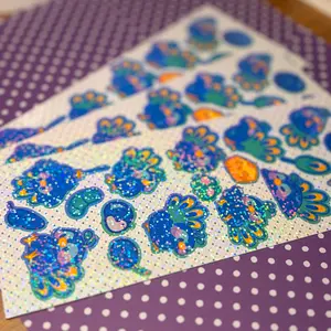 Shiny Peacock Sticker Sheet