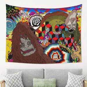 The Big Lez Show Cartoon pattern tapestry, Fun Lightweight Decoration wall hanging, dopamine art tapestry, suitable for living room, bedroom,college dorm, trippy room decor,creative gift, bedroom decor mens room decor cheap bedroom decor trippy room decor