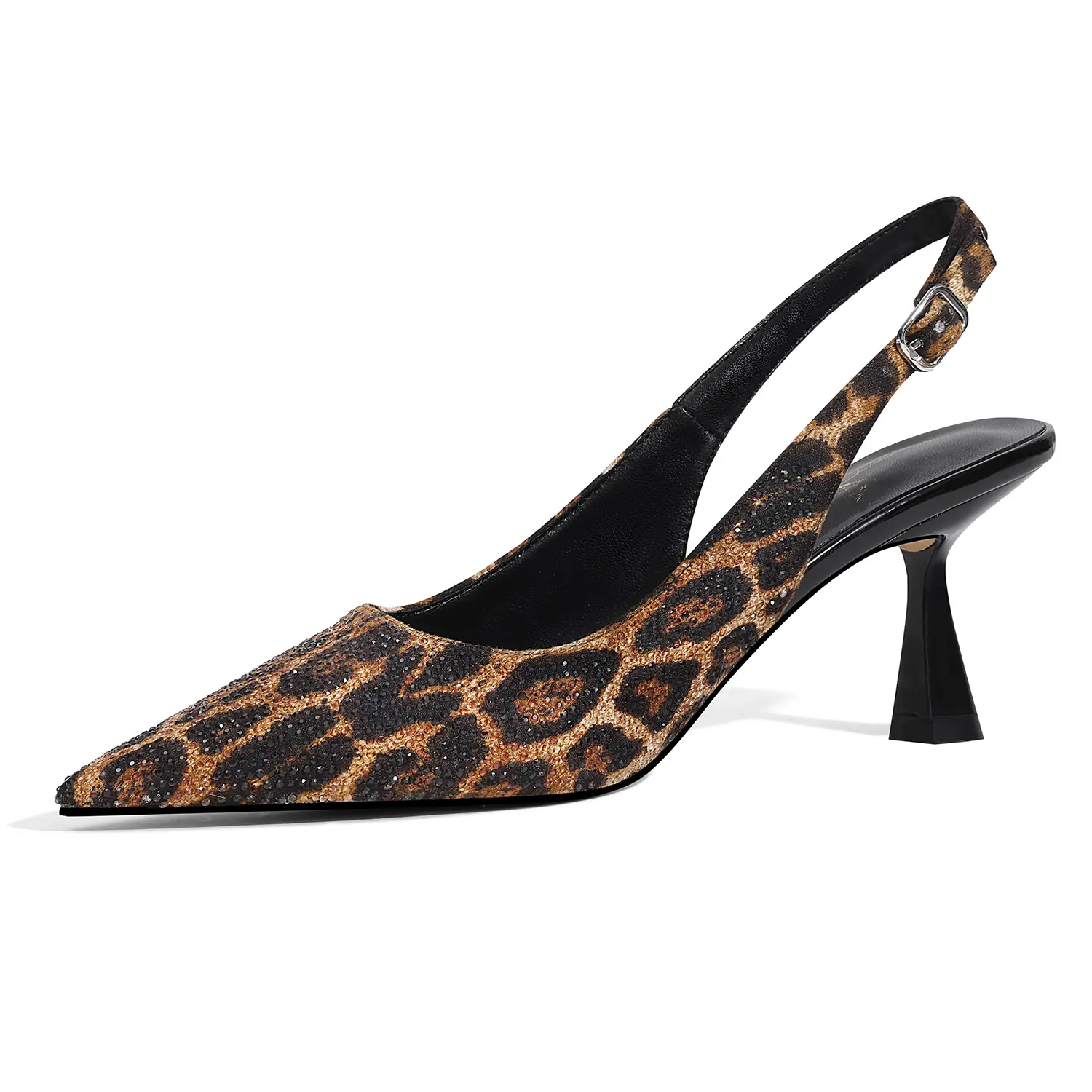Women's Kitten Heels Slingback Low Heel Dress Shoes Closed Toe Pumps Rhinestone Pointed Toe Sparkly Sling Back Bridal Wedding Party,shoes for back to school,back to school shoes