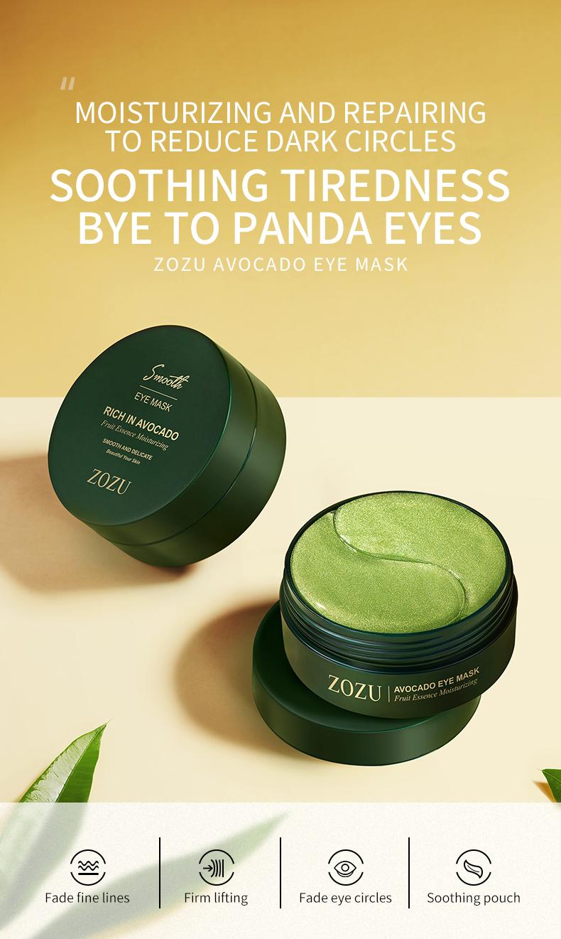 [ZOZU Authorized Store] Avocado & Gold Eye Mask Duo - Alternate Day and Night Use Eye Mask – Reduces Periocular Fine Lines & Eye Bag Care, Fades Dark Circles - Hydrating Moisturizing Skincare Product