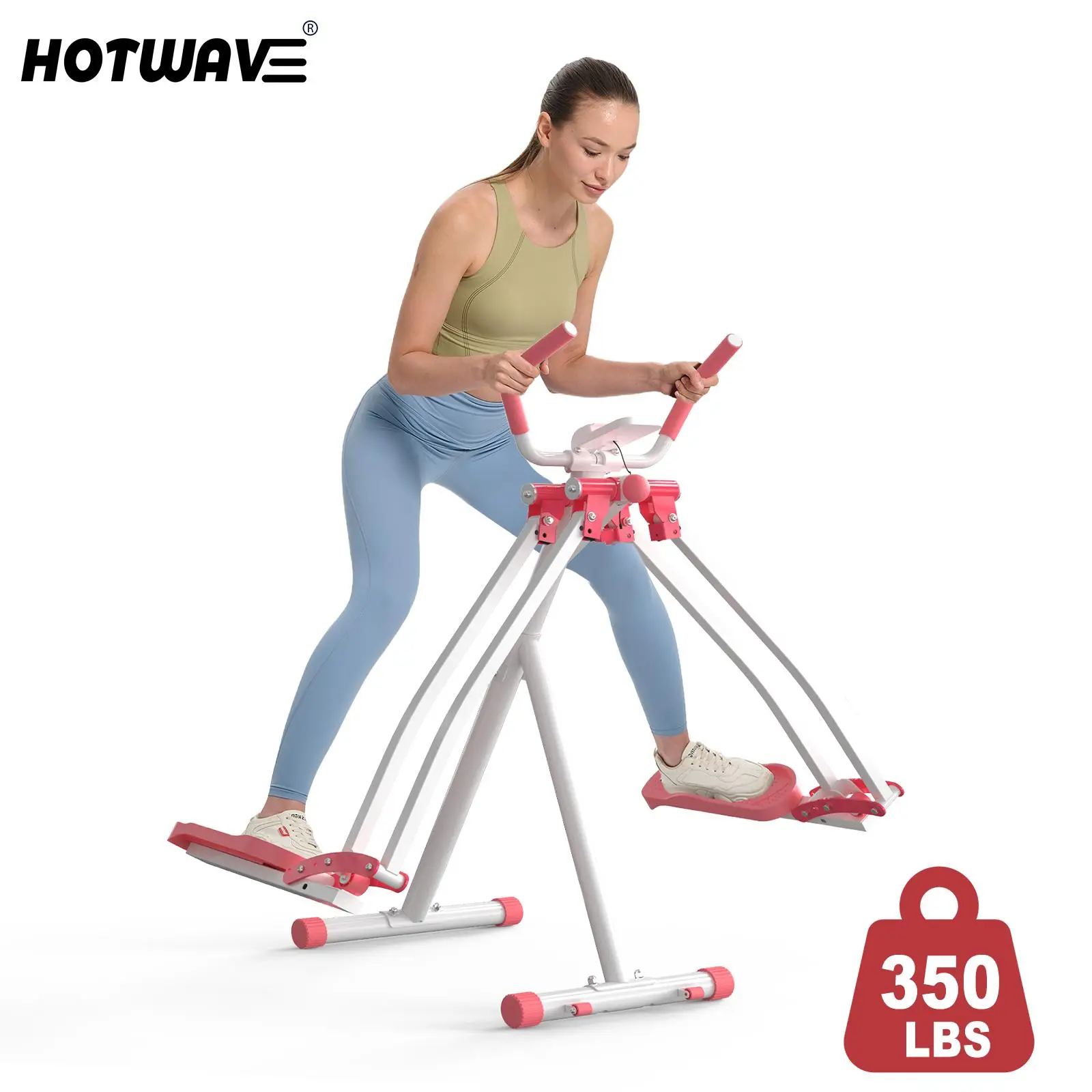 Live HOTWAVE Home SpaceWalker: Portable, Unisex Aerobic Fitness Equipment. Foldable and lightweight, designed specifically to target the glutes, legs, and abs; constructed from carbon steel with non-slip rubber pads Summervibes backtoschool