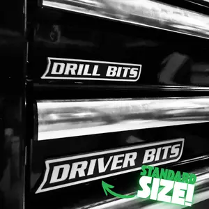 12 Pack of Magnetic Toolbox Labels,3D-Printed Tool Box Labels, General Tool Box Organize Accessories, Reusable Tags for Steel Toolboxes, Carts, Drawers, Cabinets sticker alternative