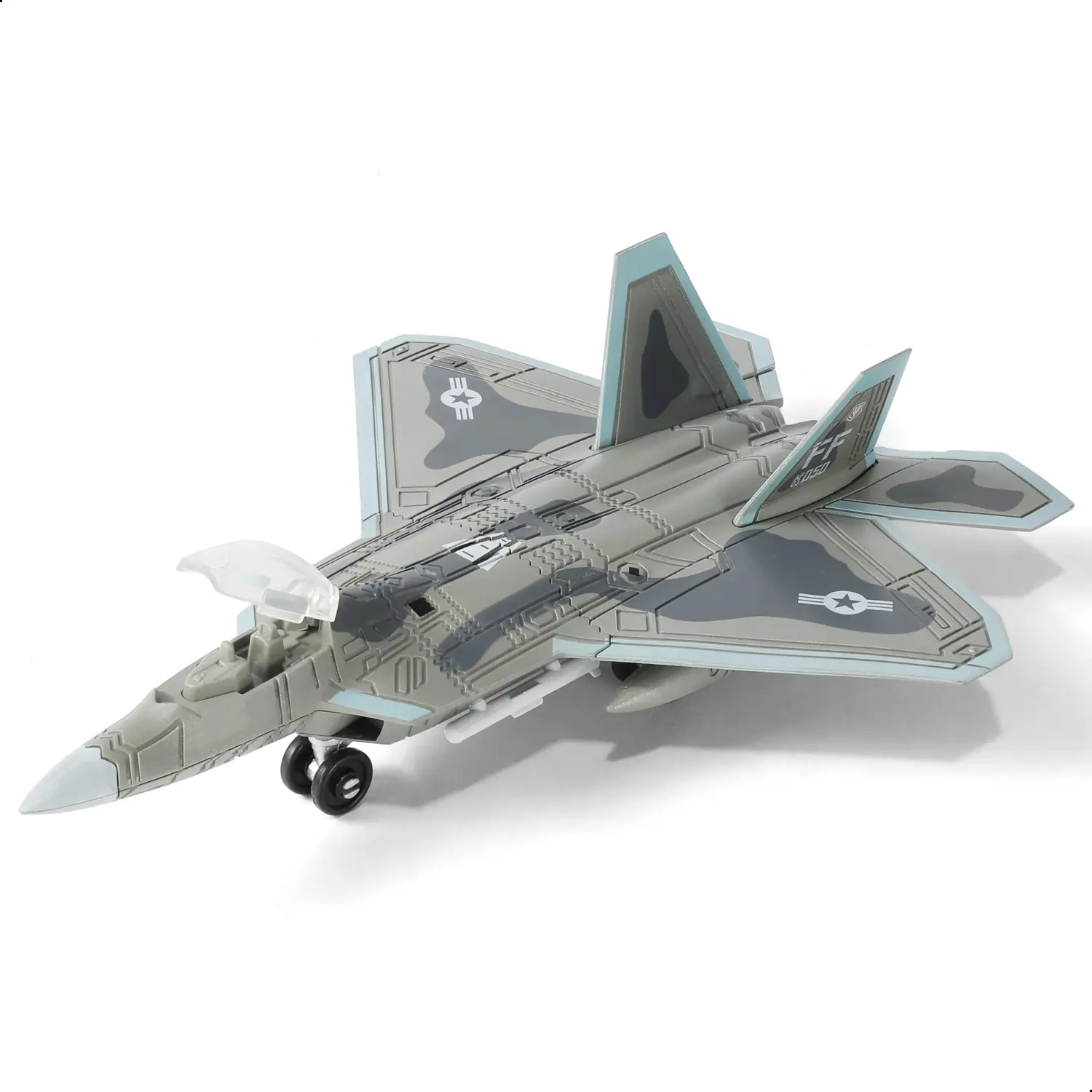 1/100 Scale Authentic Plastic F-22 Raptor Stealth Aviation Model Kit, 22-Piece Quick-Build Unisex Aerospace Engineering Toy Set for Ages 8+, Military DIY Aircraft Assembly with Display Stand, Collectible Gift, 8 - 10 Years
