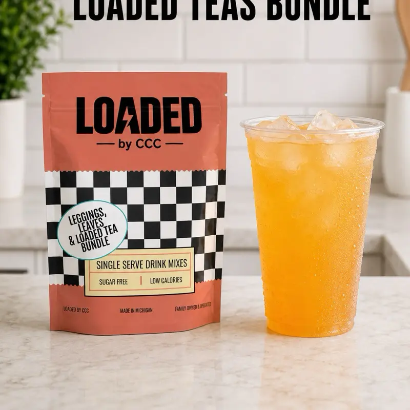 LLL 12 pack Loaded Tea Bundle | Leggings Leaves & Loaded Teas Mixed Flavors | Hydration Caffeinated Flavored Beverage Mix Packets | One the go | Summertime-Inspired Flavors