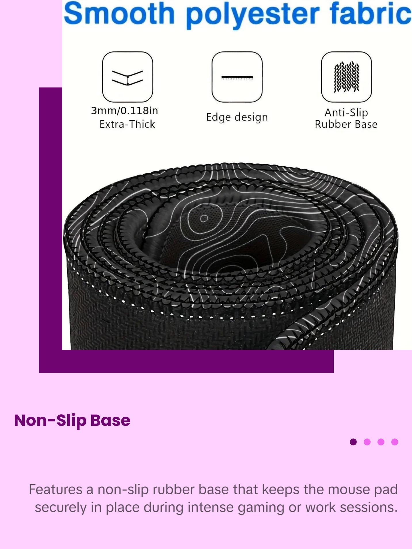 Large Gaming Mouse Pad, Non-Slip Rubber Base Keyboard Mouse Mat Desk Pad for Work, Game, Office,