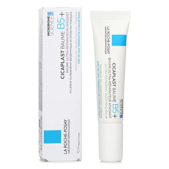 La Roche-Posay Cicaplast Baume B5+ Repairing Moisturizer, 15ml Antibacterial Healing Cream for Skin Repair, Hypoallergenic for Sensitive & All Skin Types
